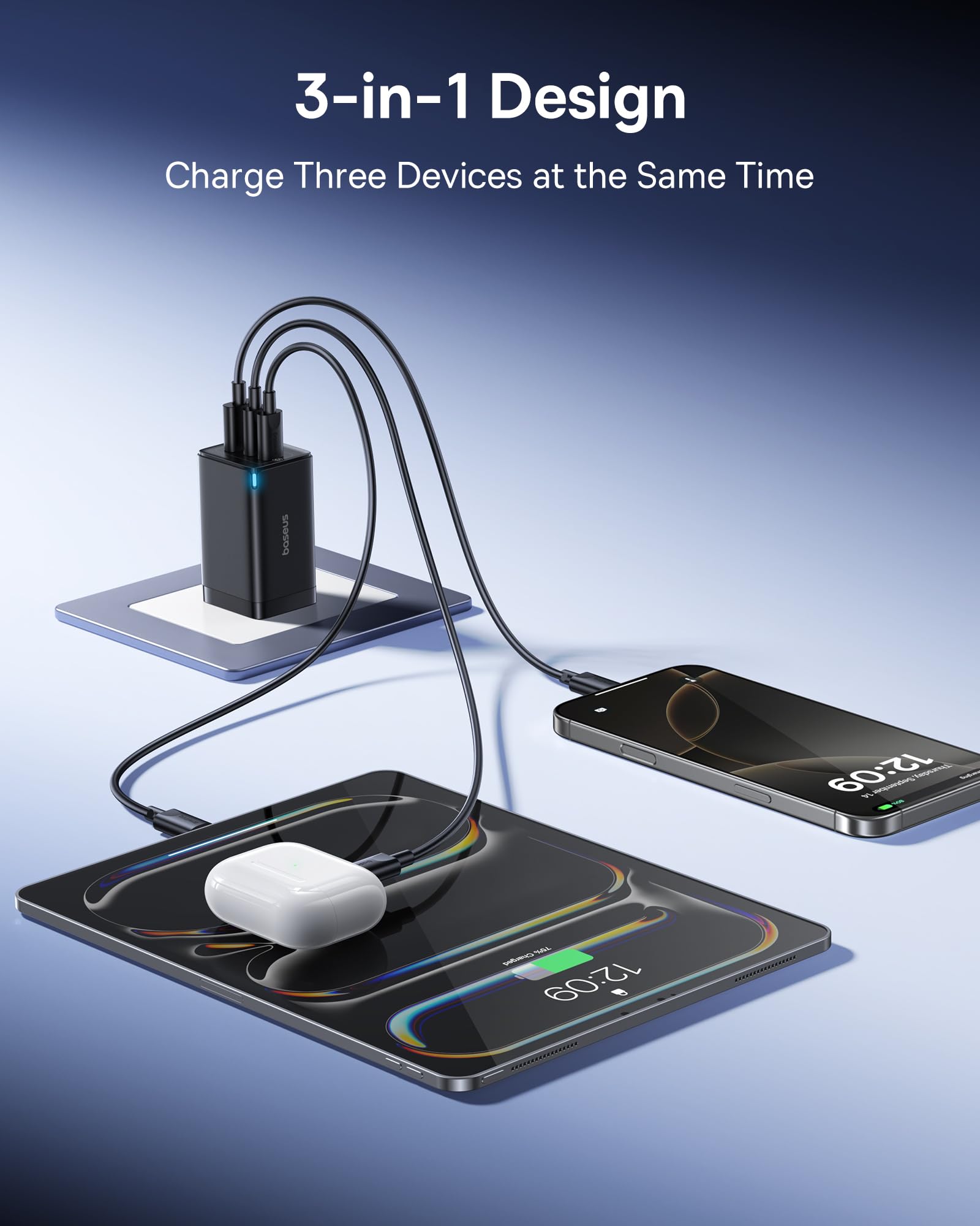 Baseus 2pack 65W Charger & 100W PD Cable for iPhone 17/16, MacBook, iPad Pro, Galaxy S24 and More Series - Image 8
