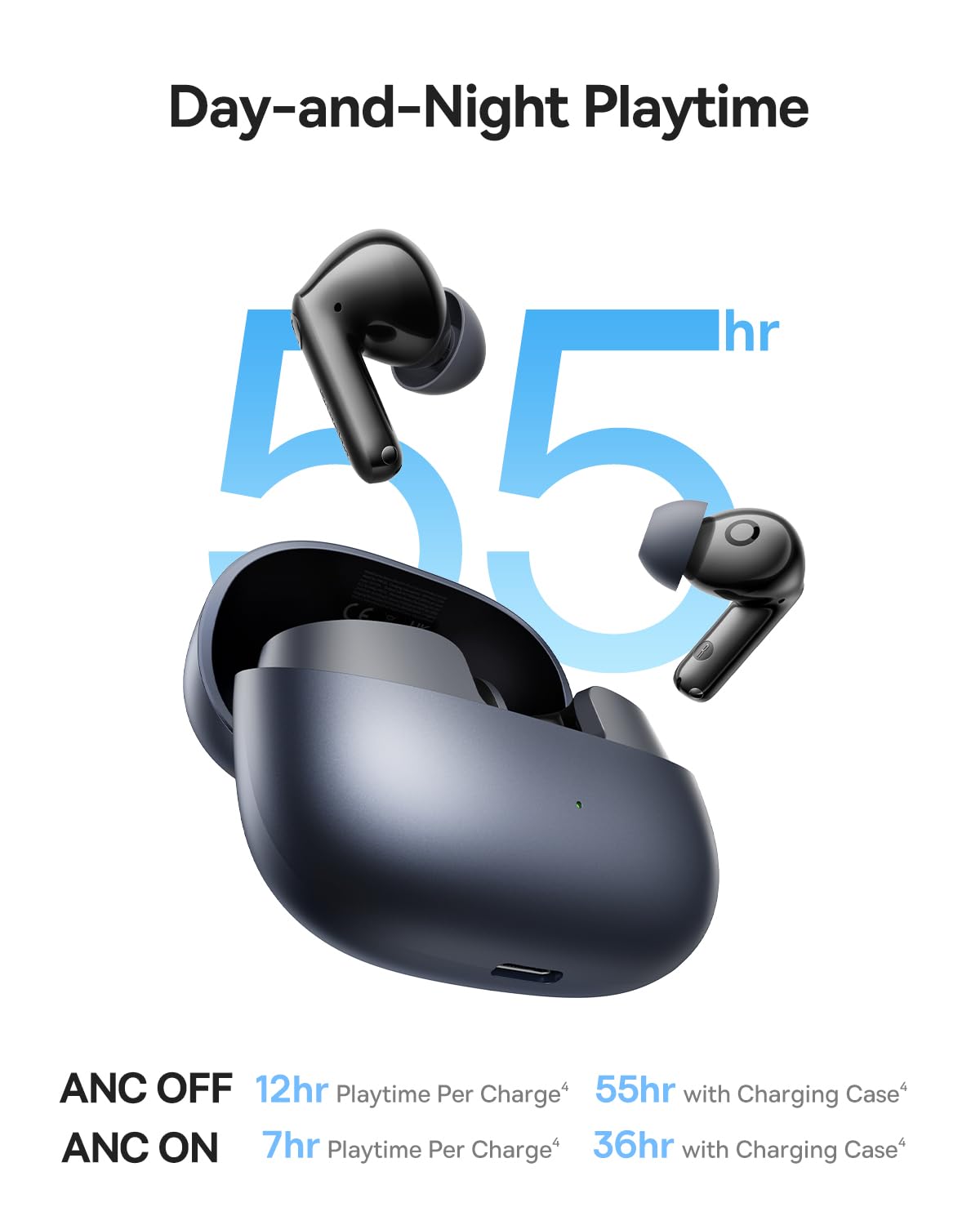 Baseus Bass BP1 Pro Noise Cancelling Wireless Earbuds, Real-Time Adaptive Noise Cancelling, Adaptive Active EQ, LDAC Hi-Res Sound, 6-Mic AI Clear Calls, 55H Playtime, IP55 Waterproof, Bluetooth 6.0 - Image 7