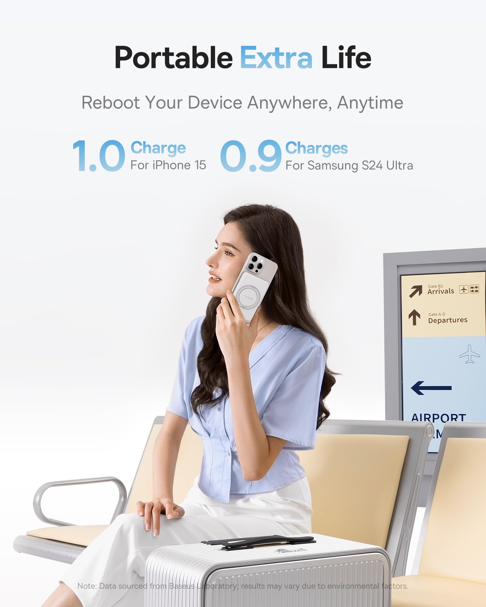 Baseus PicoGo Magnetic Power Bank, Qi2 Certified 15W Ultra-Fast Wireless Portable Charger with Stand, Ultra-Slim 5000mAh Battery Pack for iPhone 17 Pro Max 16/15/14/13/12 - Image 5