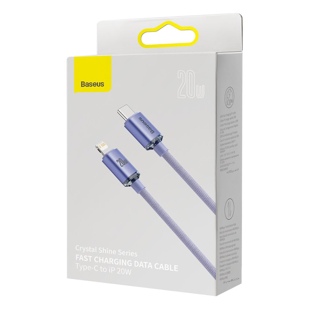 Baseus Type-C – Lightning Cable, Crystal Shine Series Fast Charging D - Image 5
